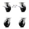 Service Caster 6 Inch Kingpinless Phenolic Wheel Caster Swivel Locks 2 Brakes SCC, 4PK SCC-KP30S620-PHR-SLB-BSL-2-BSL-2 - alternate 1
